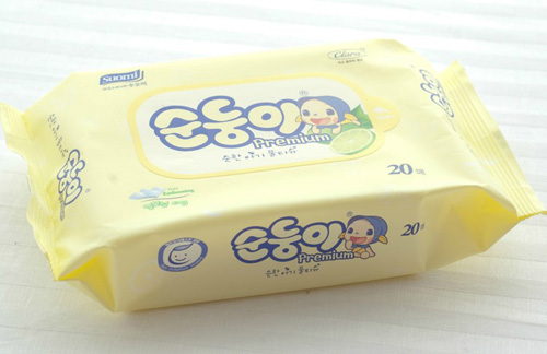 韓國(guó)進(jìn)口嬰兒濕巾超高級(jí)隨身便攜裝20片