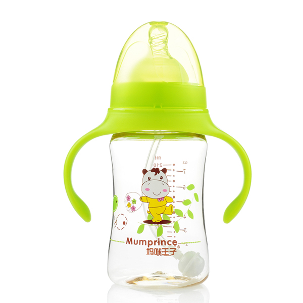 媽咪王子PPSU寬口自動(dòng)吸210ml奶瓶 綠色