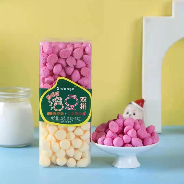 香噹噹溶豆雙拼-香橙味+火龍果味26克