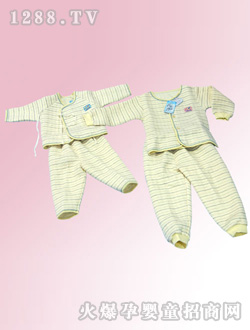 安嬰寶黃色條紋嬰兒衣