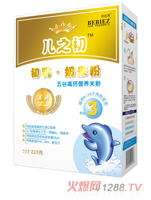 貝比智五谷高鈣營(yíng)養(yǎng)米粉盒裝225g3段