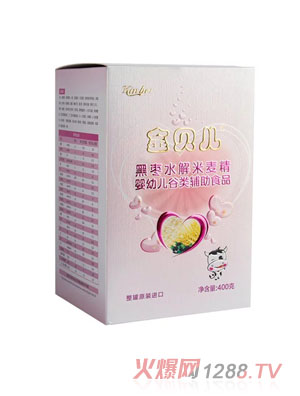 金貝兒黑棗水解米麥精嬰幼兒谷類(lèi)輔食品