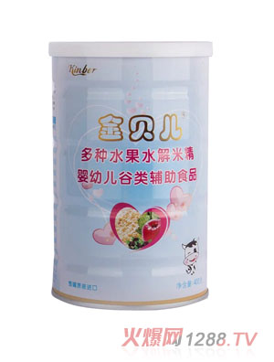 金貝兒多種水果水解米精嬰幼兒谷類(lèi)輔食品400g