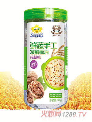 金盾愛(ài)嬰鮮菜手工發(fā)酵面片核桃味