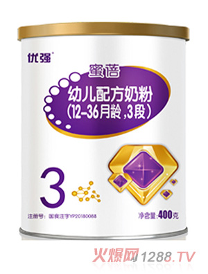 圣元優(yōu)強(qiáng)蜜蓓幼兒配方奶粉（12-36月齡，3段）400g