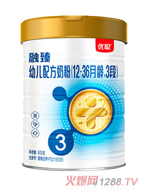 圣元優(yōu)聰融臻幼兒配方奶粉（12-36月齡，3段）900g